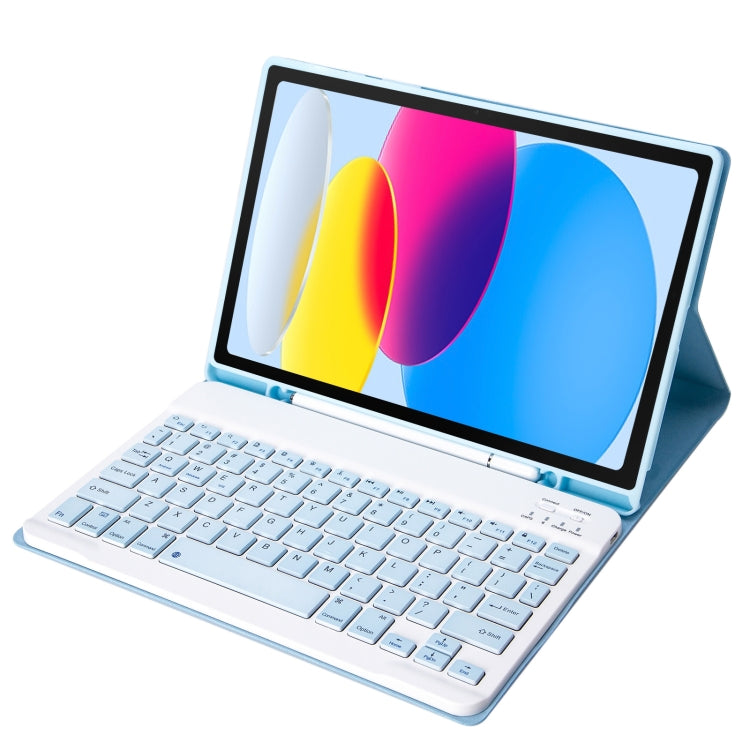 Pour iPad 11 2025 / 10ème génération 10.9 2022 A10B Étui en cuir ultra-fin pour tablette avec clavier Bluetooth et porte-stylo, A10B