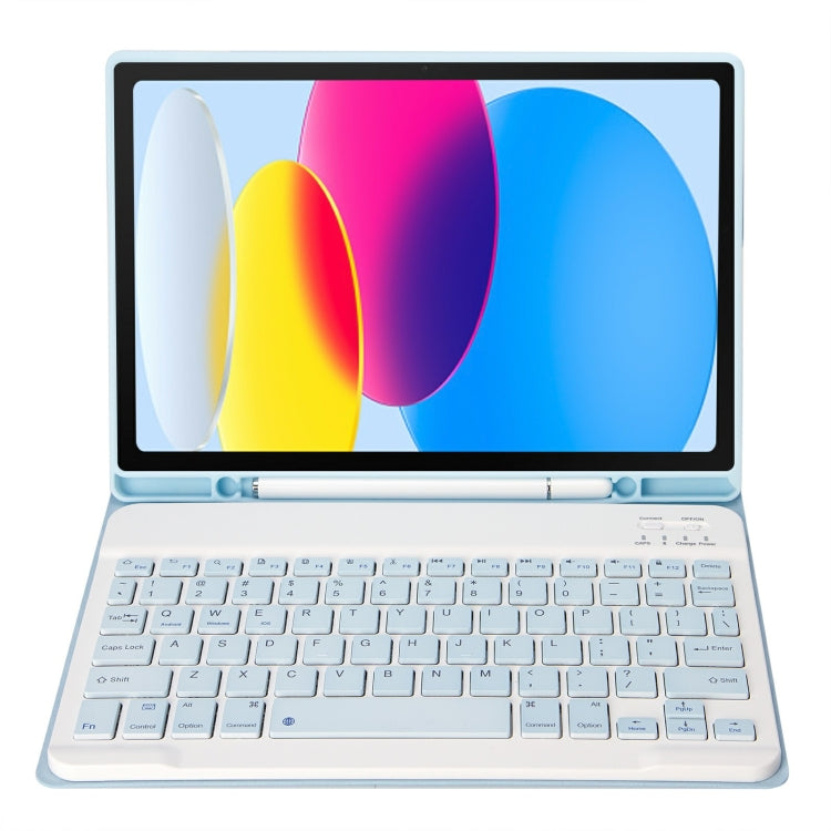 Pour iPad 11 2025 / 10ème génération 10.9 2022 A10B Étui en cuir ultra-fin pour tablette avec clavier Bluetooth et porte-stylo, A10B