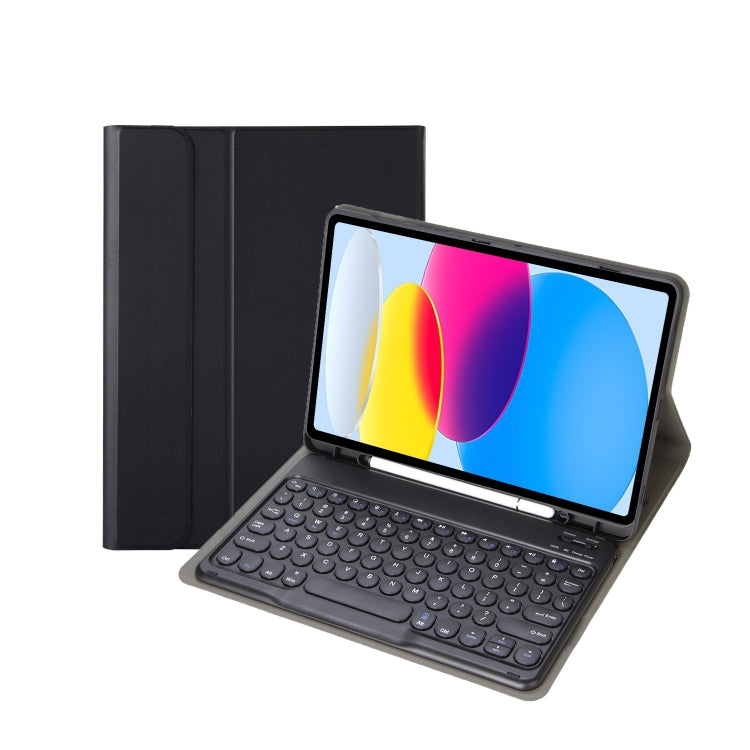 Pour iPad 11 2025 / 10ème génération 10.9 2022 YA10B, étui en cuir avec clavier Bluetooth et texture peau d'agneau et fente pour stylet, YA10B