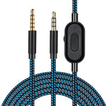 ZS0162 Câble audio pour casque de jeu avec contrôle filaire pour Logitech Astro A10 A40 A30, Version avec contrôle filaire