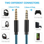 ZS0162 Câble audio pour casque de jeu avec contrôle filaire pour Logitech Astro A10 A40 A30, Version avec contrôle filaire