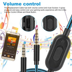 ZS0162 Câble audio pour casque de jeu avec contrôle filaire pour Logitech Astro A10 A40 A30, Version avec contrôle filaire