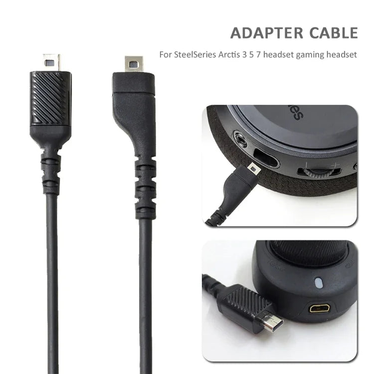 ZS0167 Câble de connexion carte son pour casques Steelseries Arctis 3 5 7, Câble carte son