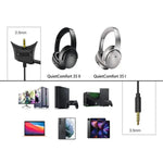 ZS0217 Câble pour casque de jeu à réduction de bruit pour BOSE QC35I / QC35II