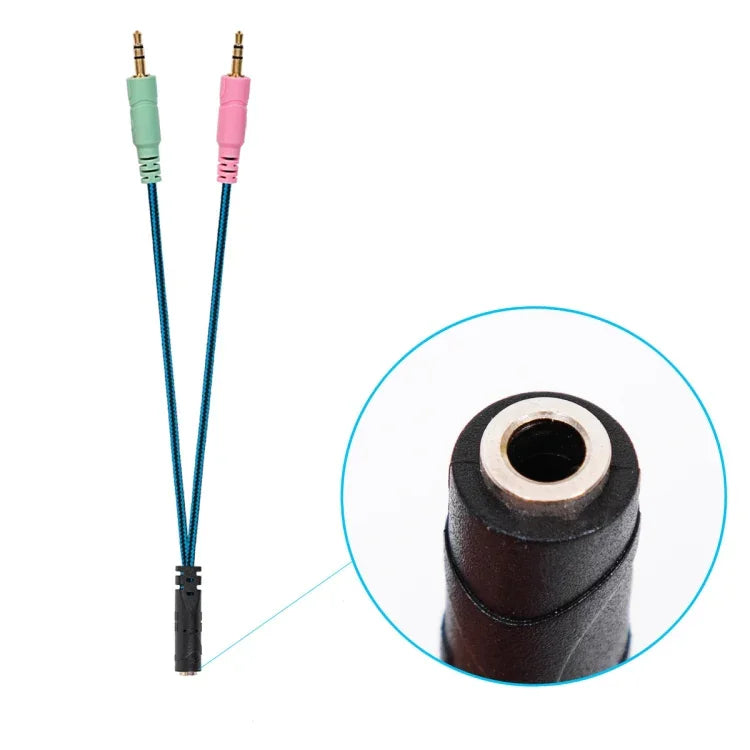ZS0158 Câble audio casque gaming avec prise droite + adaptateur pour SteelSeries Arctis 3 / 5 / 7, Câble avec prise droite + adaptateur
