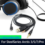 ZS0224 Câble audio casque à 3 broches pour SteelSeries Arctis 3 / 5 / 7 / Pro, ZS0224
