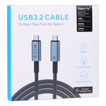 Câble vidéo USB-C/Type-C vers USB-C/Type-C 10 Gbit/s 8K compatible USB 3.2, longueur : 1m, Type-C vers Type-C 10 Gbit/s