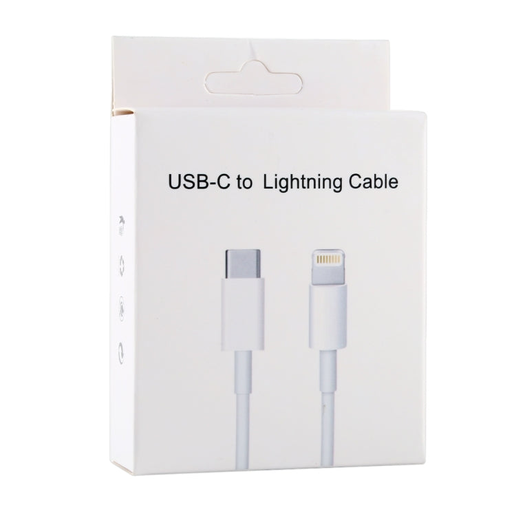 Câble de charge rapide PD 20W 9V/2A 1M USB-C / Type-C vers 8 broches pour iPhone, iPad, Longueur du câble : 1m, 20W 9V/2A