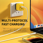 WK WP-U128 Chargeur en nitrure de gallium 40W double interface USB-C/Type-C, spécifications : prise US, prise US