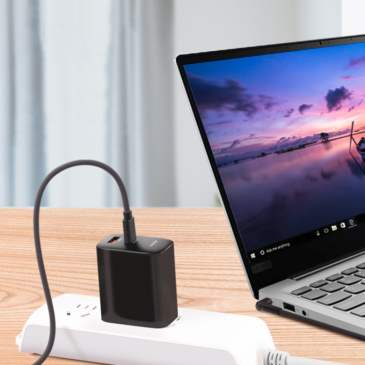 Câble de charge d'alimentation pour ordinateur portable USB-C / Type-C vers 4,0 x 1,7 mm, longueur du câble : environ 1,5 m, Type-C vers tête bullet 4,0 x 1,7 mm