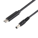 Câble de charge d'alimentation pour ordinateur portable USB-C / Type-C vers 5,5 x 2,1 mm, longueur du câble : environ 1,5 m, Type-C vers 5,5 x 2,1 mm