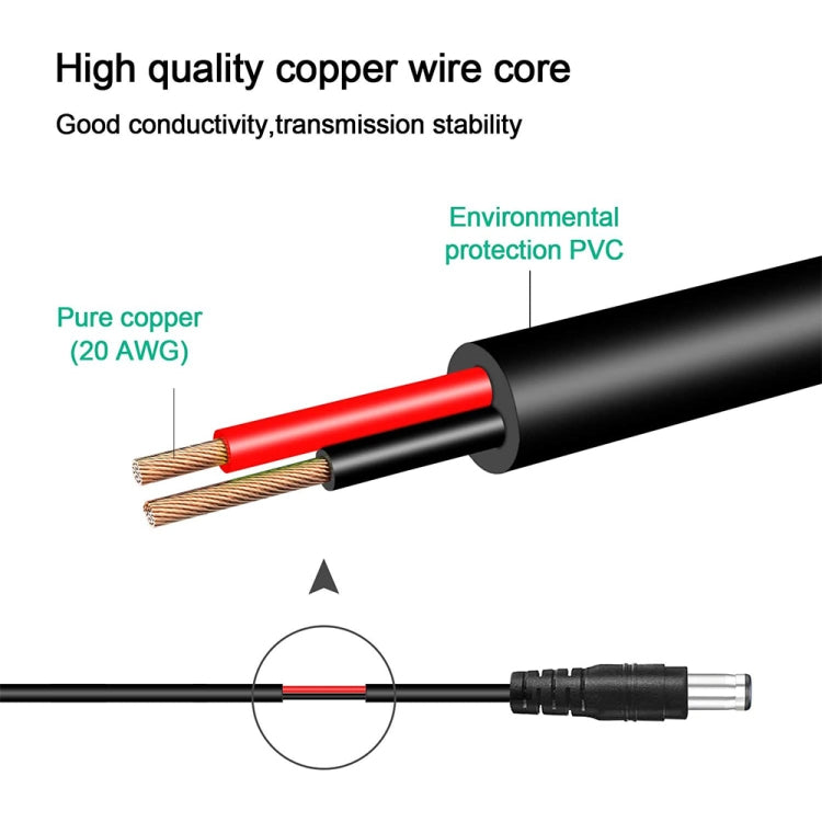 Câble de charge d'alimentation pour ordinateur portable USB-C / Type-C vers 5,5 x 2,1 mm, longueur du câble : environ 1,5 m, Type-C vers 5,5 x 2,1 mm
