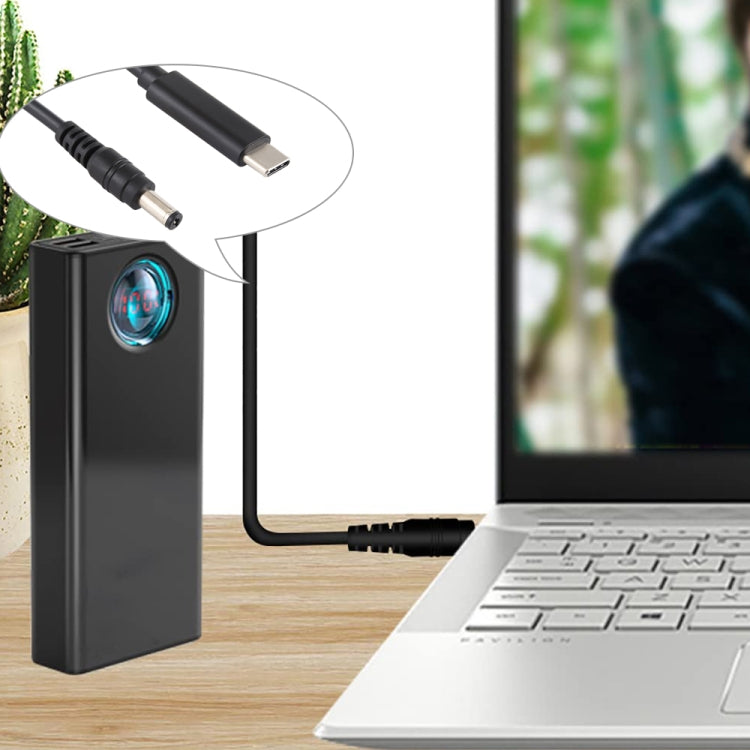 Câble de charge d'alimentation pour ordinateur portable USB-C / Type-C vers 5,5 x 2,1 mm, longueur du câble : environ 1,5 m, Type-C vers 5,5 x 2,1 mm