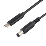 Câble de charge d'alimentation USB-C / Type-C vers 7,4 x 5,0 mm pour ordinateur portable Dell, longueur du câble : environ 1,5 m, Type-C vers 7,4 x 5,0 mm pour ordinateur portable Dell