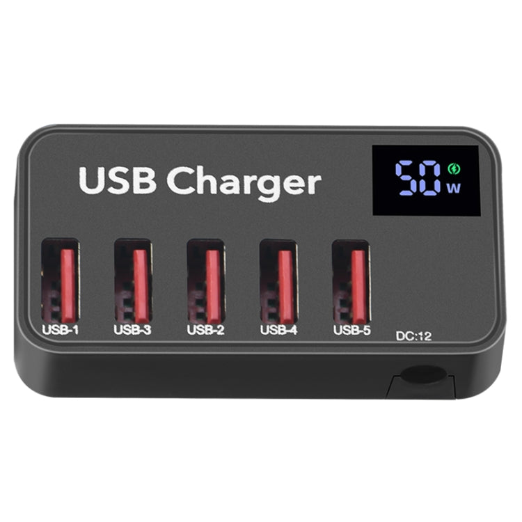 Chargeur rapide multifonction à affichage numérique 988A DC 12V 5 ports USB, 988A