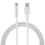 Câble de charge d'alimentation USB-C / Type-C vers grand carré mâle pour ordinateur portable Lenovo, longueur du câble : environ 1,5 m, Type-C vers grand carré