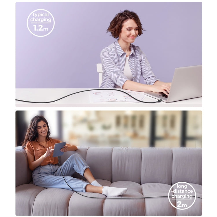 Câble de données de charge rapide JOYROOM S-AL012A14 série multicolore 2,4 A USB vers 8 broches, longueur : 1,2 m, USB vers 8 broches