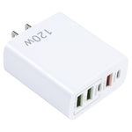 Chargeur multi-ports 120W Dual PD Type-C + 3 x USB, prise US, prise US