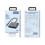Convertisseur vidéo rapide Onten M205 3 en 1 Type-C vers HDMI + VGA + PD, M205