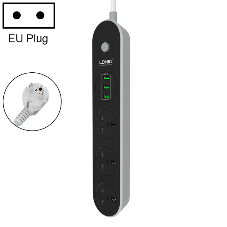 Multiprise LDNIO SC3301 3 ports USB pour voyage, maison et bureau, longueur du câble : 1,6 m, prise US, SAS8610AUS, SAS8610BUS, SAS8610EU, SAS8610UK