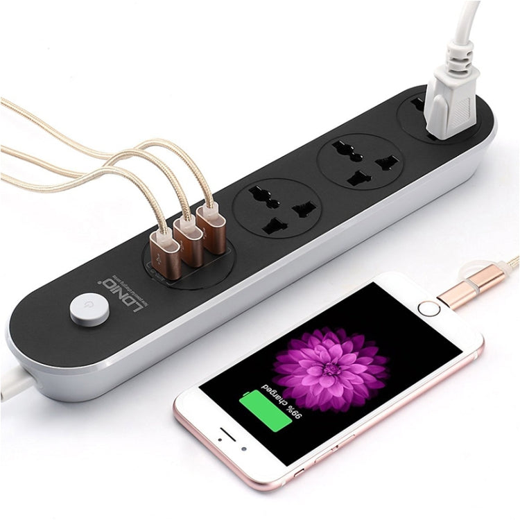 Multiprise LDNIO SC3301 3 ports USB pour voyage, maison et bureau, longueur du câble : 1,6 m, prise US, SAS8610AUS, SAS8610BUS, SAS8610EU, SAS8610UK