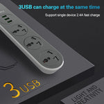 Multiprise LDNIO SC3301 3 ports USB pour voyage, maison et bureau, longueur du câble : 1,6 m, prise US, SAS8610AUS, SAS8610BUS, SAS8610EU, SAS8610UK