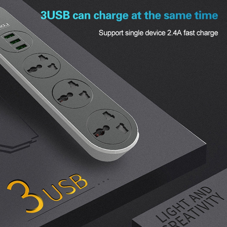 Multiprise LDNIO SC3301 3 ports USB pour voyage, maison et bureau, longueur du câble : 1,6 m, prise US, SAS8610AUS, SAS8610BUS, SAS8610EU, SAS8610UK