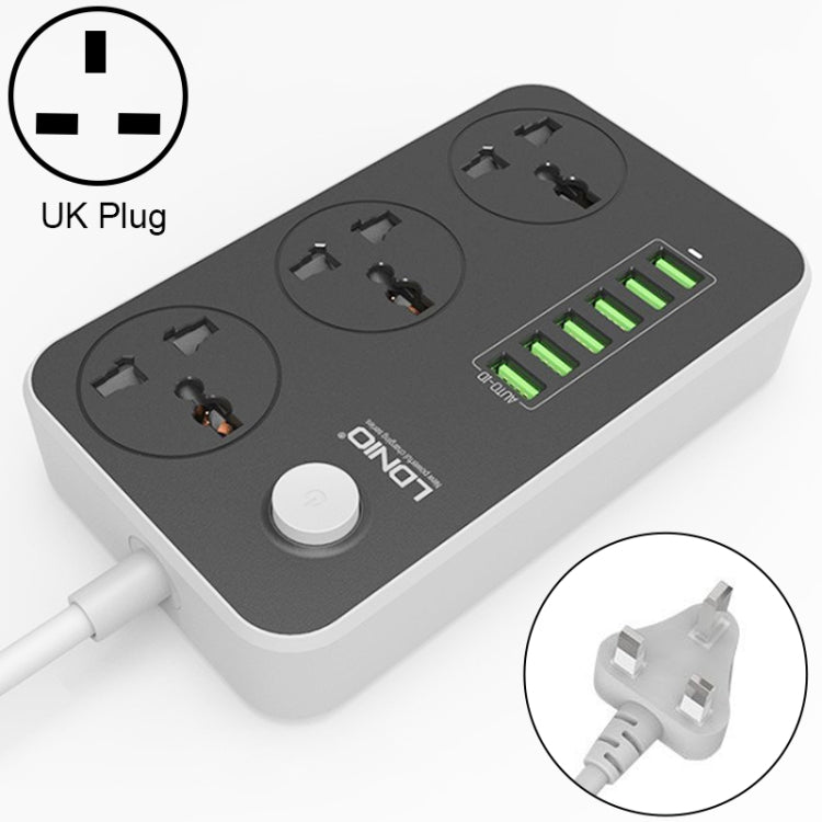 LDNIO SC3604 Multiprise de voyage multifonction 6 ports USB pour maison et bureau, longueur du câble : 2m, prise US, SAS8611AUK, SAS8611AUS, SAS8611BUK, SAS8611BUS, SAS8611EU