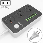 LDNIO SC3604 Multiprise de voyage multifonction 6 ports USB pour maison et bureau, longueur du câble : 2m, prise US, SAS8611AUK, SAS8611AUS, SAS8611BUK, SAS8611BUS, SAS8611EU