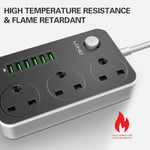 LDNIO SC3604 Multiprise de voyage multifonction 6 ports USB pour maison et bureau, longueur du câble : 2m, prise US, SAS8611AUK, SAS8611AUS, SAS8611BUK, SAS8611BUS, SAS8611EU