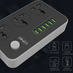LDNIO SC3604 Multiprise de voyage multifonction 6 ports USB pour maison et bureau, longueur du câble : 2m, prise US, SAS8611AUK, SAS8611AUS, SAS8611BUK, SAS8611BUS, SAS8611EU
