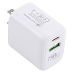 Chargeur de voyage à charge rapide 20W QC 3.0 USB + PD 3.0 USB-C / Type-C LZ-215A+C, prise US, prise US