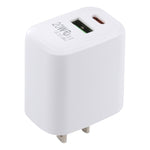 Chargeur de voyage à charge rapide 20W QC 3.0 USB + PD 3.0 USB-C / Type-C LZ-215A+C, prise US, prise US
