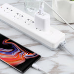 Chargeur de voyage à charge rapide 20W QC 3.0 USB + PD 3.0 USB-C / Type-C LZ-215A+C, prise US, prise US