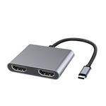 Station d'accueil multifonction 2 en 1 USB-C / Type-C vers double HDMI HUB