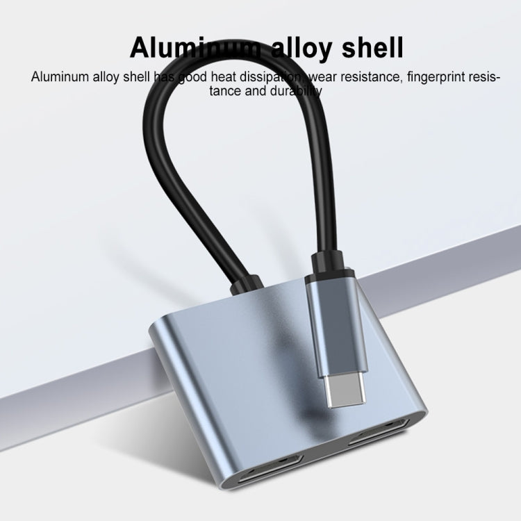 Station d'accueil multifonction 2 en 1 USB-C / Type-C vers double HDMI HUB