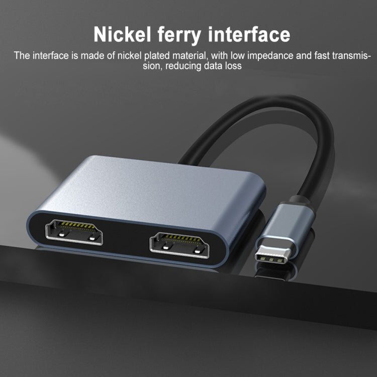 Station d'accueil multifonction 2 en 1 USB-C / Type-C vers double HDMI HUB