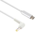 Câble de charge d'alimentation pour ordinateur portable USB-C / Type-C vers 5,5 x 2,5 mm, longueur du câble : environ 1,5 m, Type-C vers 5,5 x 2,5 mm (coudé)