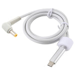 Câble de charge d'alimentation pour ordinateur portable USB-C / Type-C vers 5,5 x 2,5 mm, longueur du câble : environ 1,5 m, Type-C vers 5,5 x 2,5 mm (coudé)