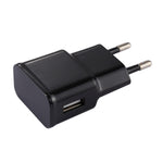 Chargeur USB à identification intelligente 5V 2,1A avec câble de charge USB vers USB-C / Type-C 1m, prise EU