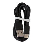 Chargeur USB à identification intelligente 5V 2,1A avec câble de charge USB vers USB-C / Type-C 1m, prise EU