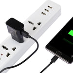 Chargeur USB à identification intelligente 5V 2,1A avec câble de charge USB vers USB-C / Type-C 1m, prise EU