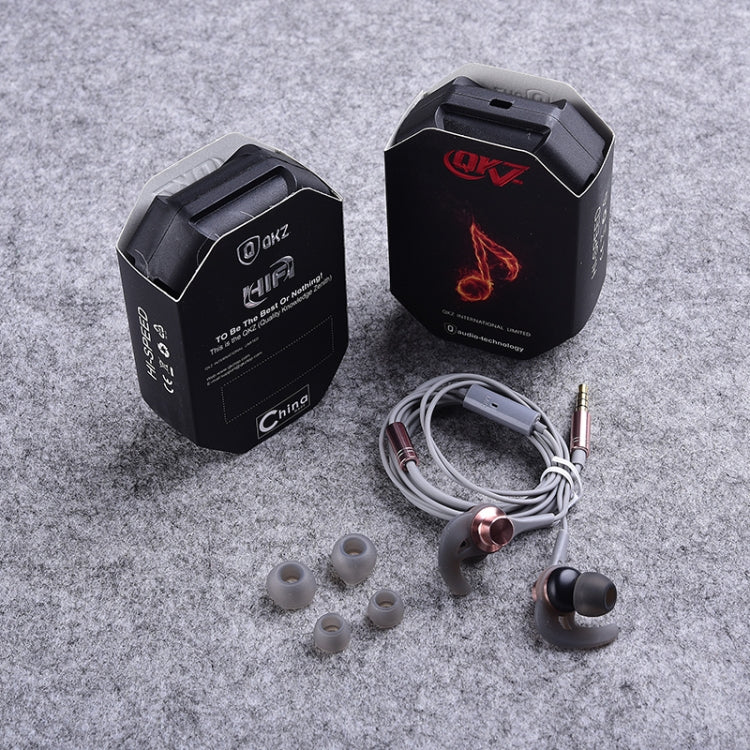 QKZ EQ1 Écouteurs intra-auriculaires métalliques CNC en forme d'aileron de requin, pour le sport et la musique, version avec microphone
