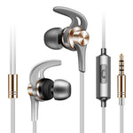 QKZ EQ1 Écouteurs intra-auriculaires métalliques CNC en forme d'aileron de requin, pour le sport et la musique, version avec microphone