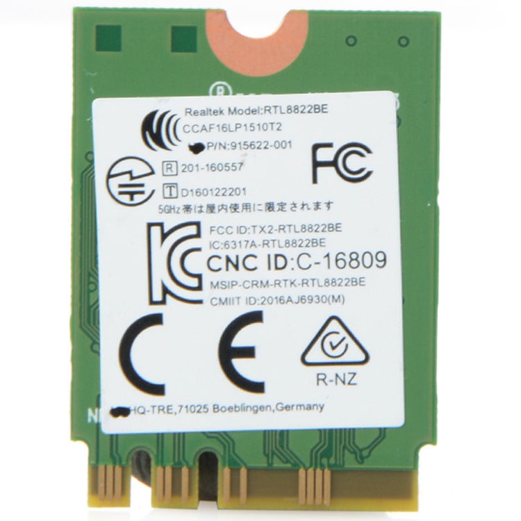 Carte adaptateur réseau double bande RTL8822BE AC 433M Bluetooth 4.0 pour Dell / ASUS / Toshiba / Sony / Acer, RTL8822BE