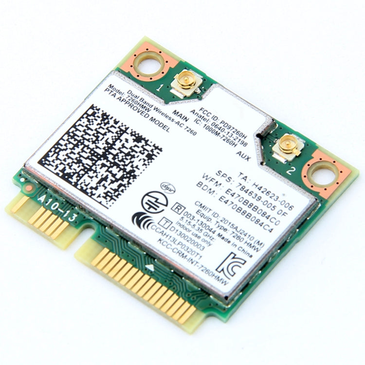 Carte Wifi sans fil double bande pour Intel 7260HMW Mini PCI-E 2.4G / 5Ghz WLAN Bluetooth 4.0 Carte Wifi 802.11 ac / a / b / g / n, 7260HMW