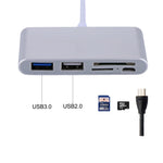 Lecteur de carte adaptateur combo 5 en 1 Micro SD + SD + USB 3.0 + USB 2.0 + Micro USB vers USB-C / Type-C OTG pour tablette, smartphone, PC, 5 en 1 (Argent), 5 en 1 (Or)