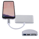 Lecteur de carte adaptateur combo 5 en 1 Micro SD + SD + USB 3.0 + USB 2.0 + Micro USB vers USB-C / Type-C OTG pour tablette, smartphone, PC, 5 en 1 (Argent), 5 en 1 (Or)