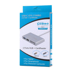 Lecteur de carte adaptateur combo 5 en 1 Micro SD + SD + USB 3.0 + USB 2.0 + Micro USB vers USB-C / Type-C OTG pour tablette, smartphone, PC, 5 en 1 (Argent), 5 en 1 (Or)