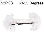 52 PCS Jauge de filetage métrique 60 degrés + britannique 55 degrés en acier inoxydable CR, 52 PCS jauge de filetage